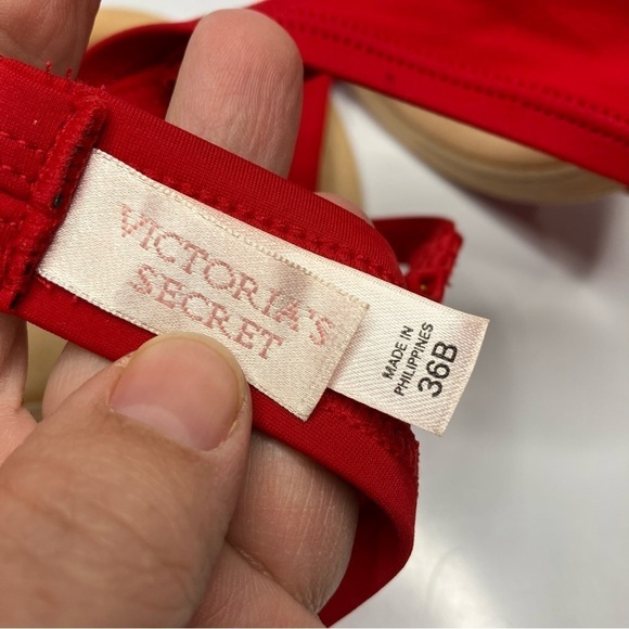 Vintage Victoria’s Secret red underwire Bra size 36B - Picture 4 of 5